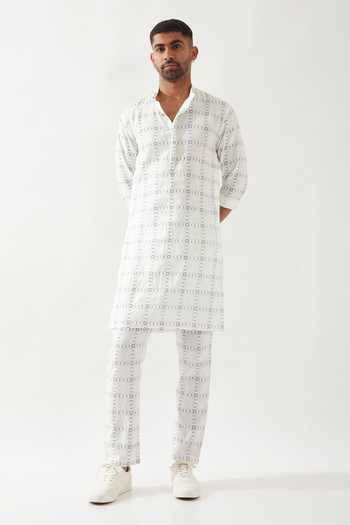 Son Of A Noble Snob Printed Slim Fit Kurta Set 