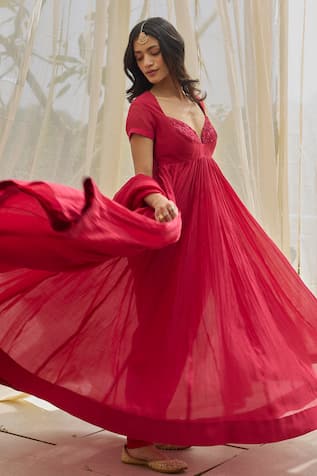 Rhua Chanderi Anarkali Set 
