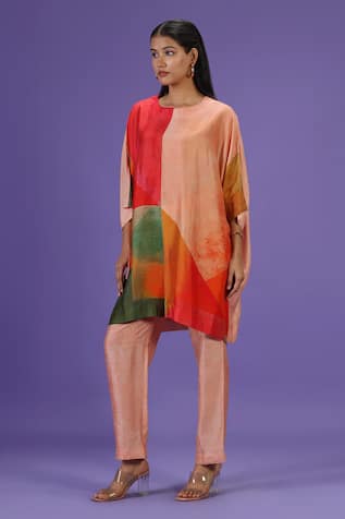 Label Radini Tangerine Bliss Mid Length Kaftan Set 