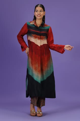 Label Radini Multi Color Printed Kurta & Pant Set 