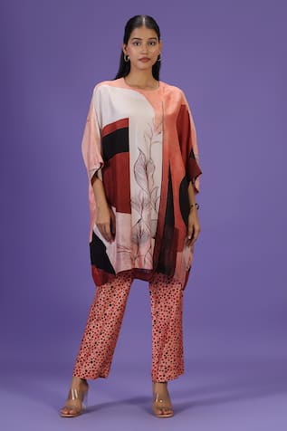 LABEL RADINI Amber Drift Short Kaftan Set 