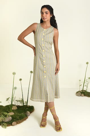 BAISE GABA Daisy Midi Dress 
