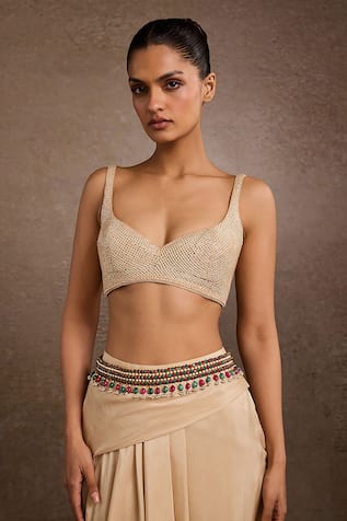 Multi Color Handmade Stone Mesh Jewel Belt 