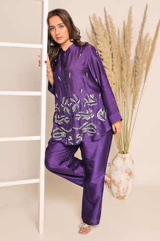 Myra Clothing Line Embroidered Crepe Kurta Set 