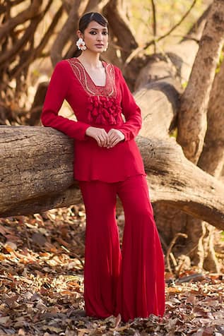 Nirmooha Crimson Diary Sharara Set 
