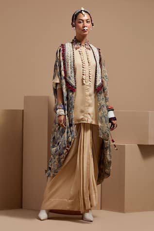 ASEEM KAPOOR Multi Resham Embroidered Jacket Set 