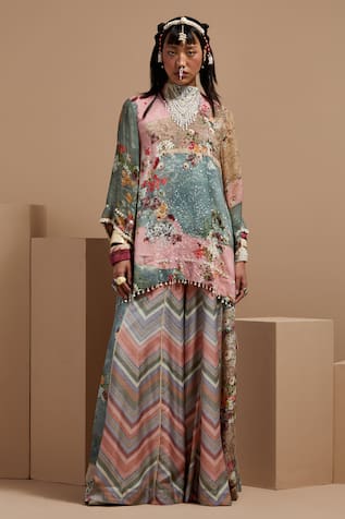 ASEEM KAPOOR Multi Resham Embroidered Kurta Set 