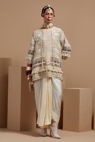 Aseem Kapoor Mogra Resham Embroidered Kurta Set 