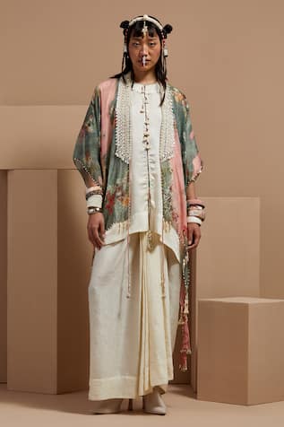 ASEEM KAPOOR Veni Dupatta Jacket Set 