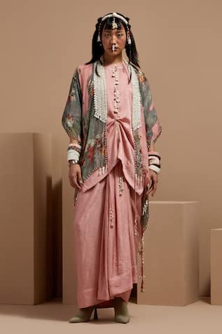 ASEEM KAPOOR Veni Dupatta Jacket Set 