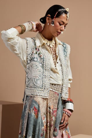 ASEEM KAPOOR Embroidered Resham Thread Gilet 
