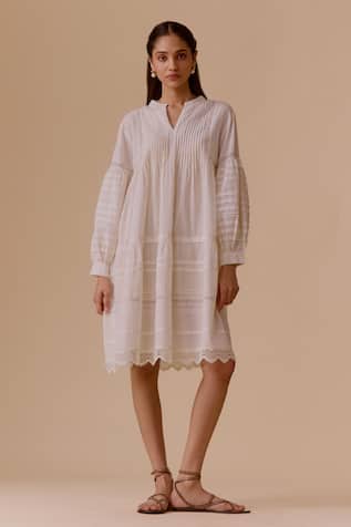 BUNKA Designer Ivory Short Dress 