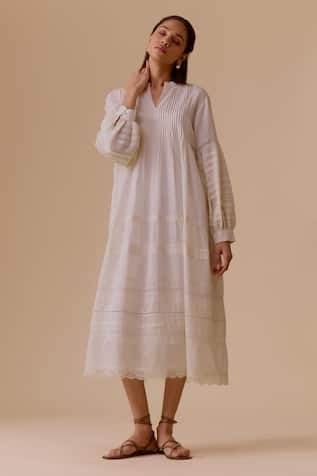 BUNKA Nur Long Ivory Dress 
