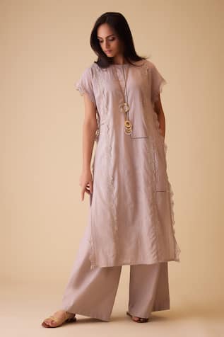 BUNKA Delna Designer Beige Kurta 