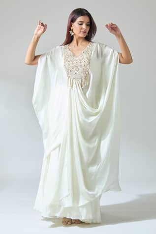 Samyukta Singhania Zardozi Embroidered Kaftan & Pant Set 
