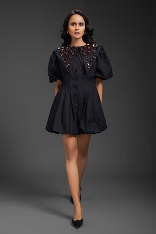 Deepika Arora Black Designer Short Dress 