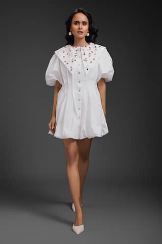 Deepika Arora White Designer Short Dress 