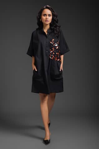 Deepika Arora Black Designer Short Dress 