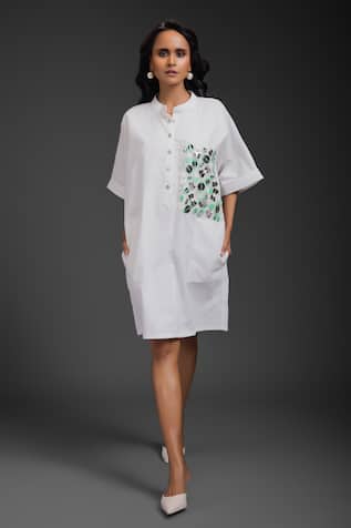 Deepika Arora White Designer Short Dress 