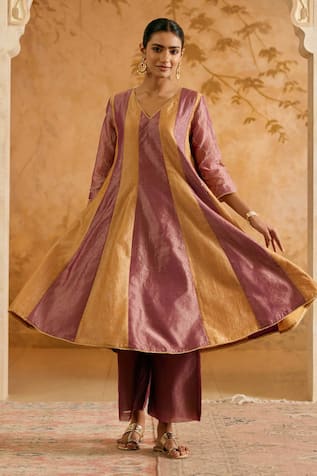 Nero India Amber Purple Anarkali Kurta Set 