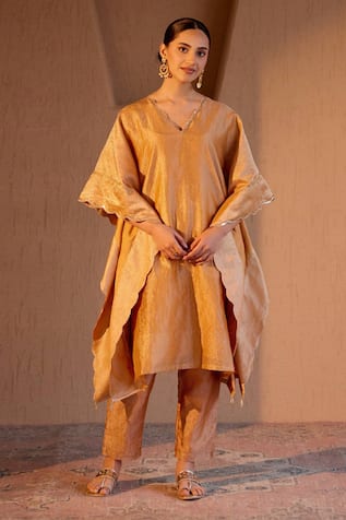 Nero India Amber Crush Tissue Kurta Pant Set 