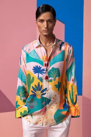 Nautanky Bushland Print Full Sleeve Shirt 