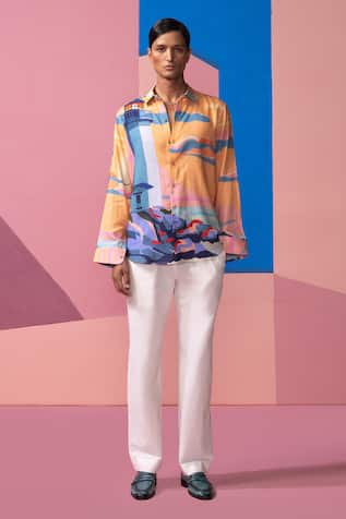 Nautanky Designer Lighthouse Full Sleeve Shirt 