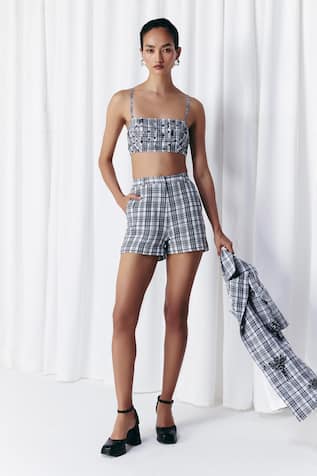 Mellowdrama Black & White Check Shorts 