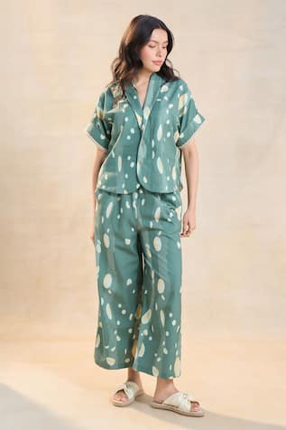 Vedika M Waterdrop Print Co-ord Pant Set 