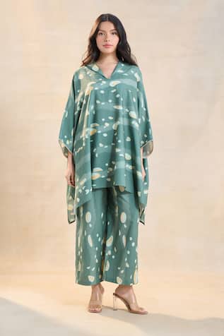 Vedika M Waterdrop Print Kaftan Set 