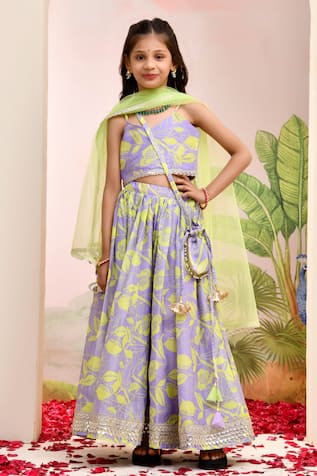 YUVRAANI JAIPUR Purple & Yellow Designer Lehenga Set 
