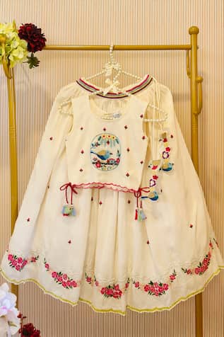 Birdcage Embroidered Lehenga Set 