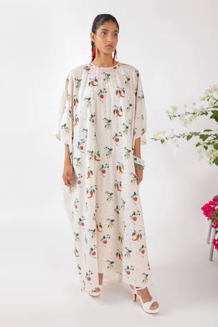 Nikasha Chilly Print Seersucker Kaftan 
