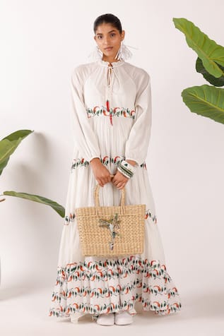 Nikasha Off White Chilly Maxi Dress 