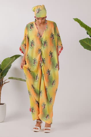 Nikasha Leopard Print Kaftan 