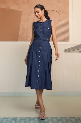 B'Infinite Denim Midi Dress  