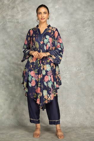 Tanu Malhotra Printed High Low Kurta Set 