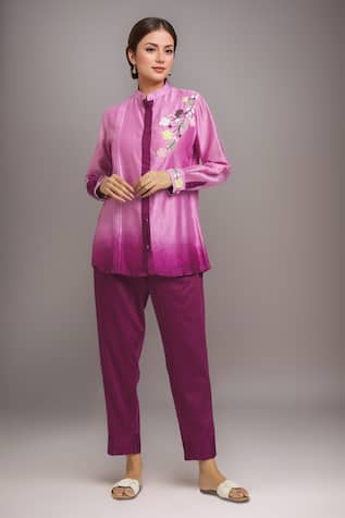 Chanderi Ombre Shirt With Pant 
