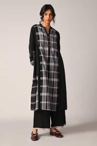 Payal Pratap Black Handloom Cotton Tunic 