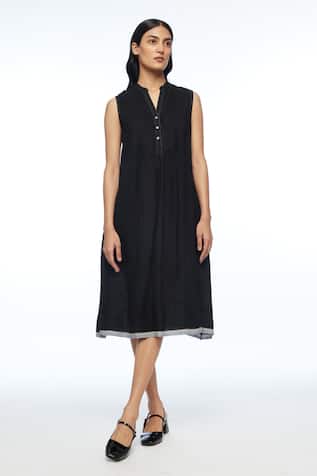Payal Pratap Cymosa Yoke Pleated Midi Dress 