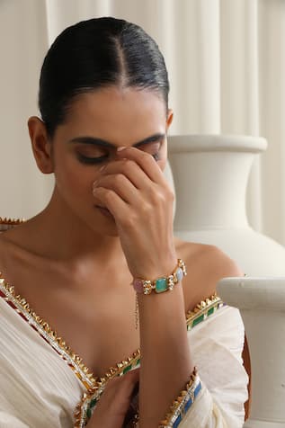 SWABHIMANN Multicolour Zirconia Bracelet 