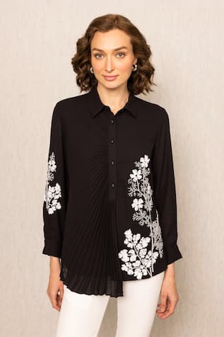 RANNA GILL Lyra Pleated Top 