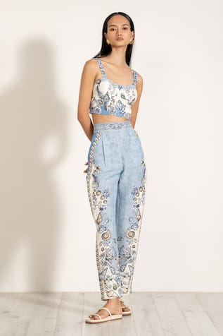 RANNA GILL Sky Blue Nova Rara Pants 