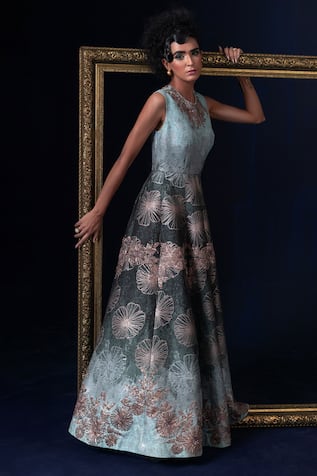 Adi By Aditya Khandelwl Hand Embroidered Anarkali Kurta Set 