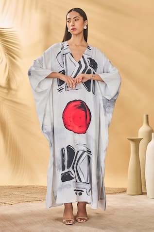 Masaba White Noise Kaftan