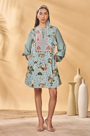 Masaba Miniature Dreams Embroidered Mini Dress 