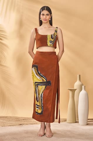 Masaba Two Faced Linen Pareo Set 