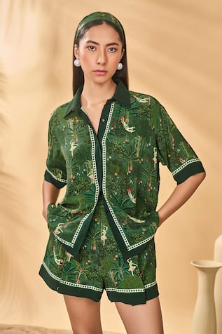 Masaba Tutus & Tapestries Green Shirt 