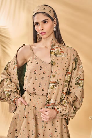 Masaba Beige Miniature Dreams Bomber Jacket 