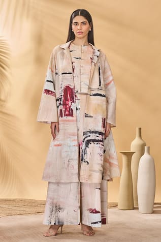 Masaba Chaotic Harmony Linen Jacket 
